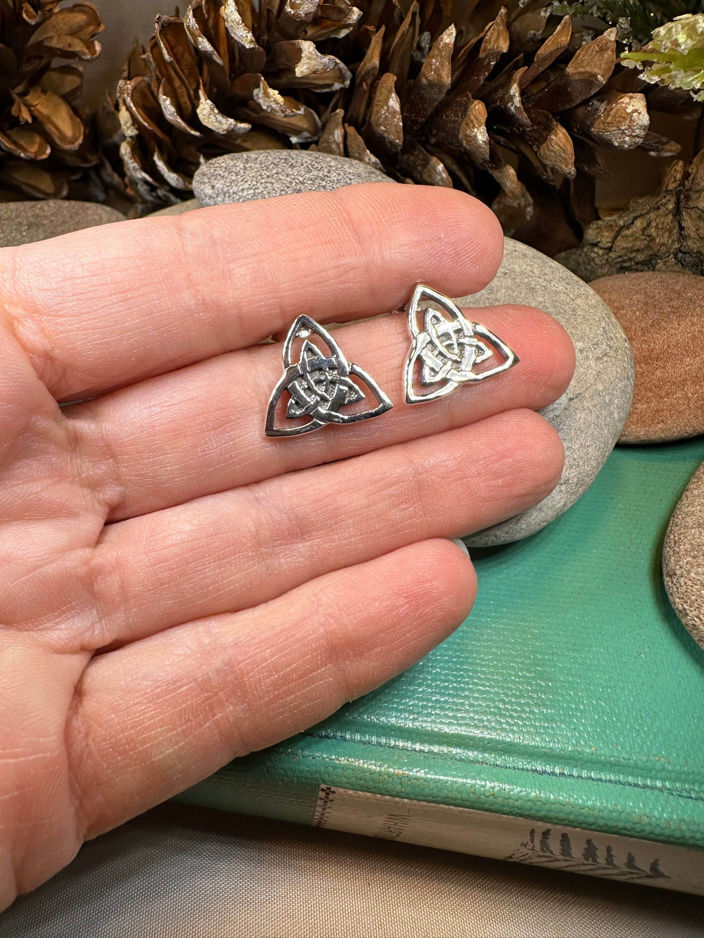 Linden Trinity Knot Post Earrings - 