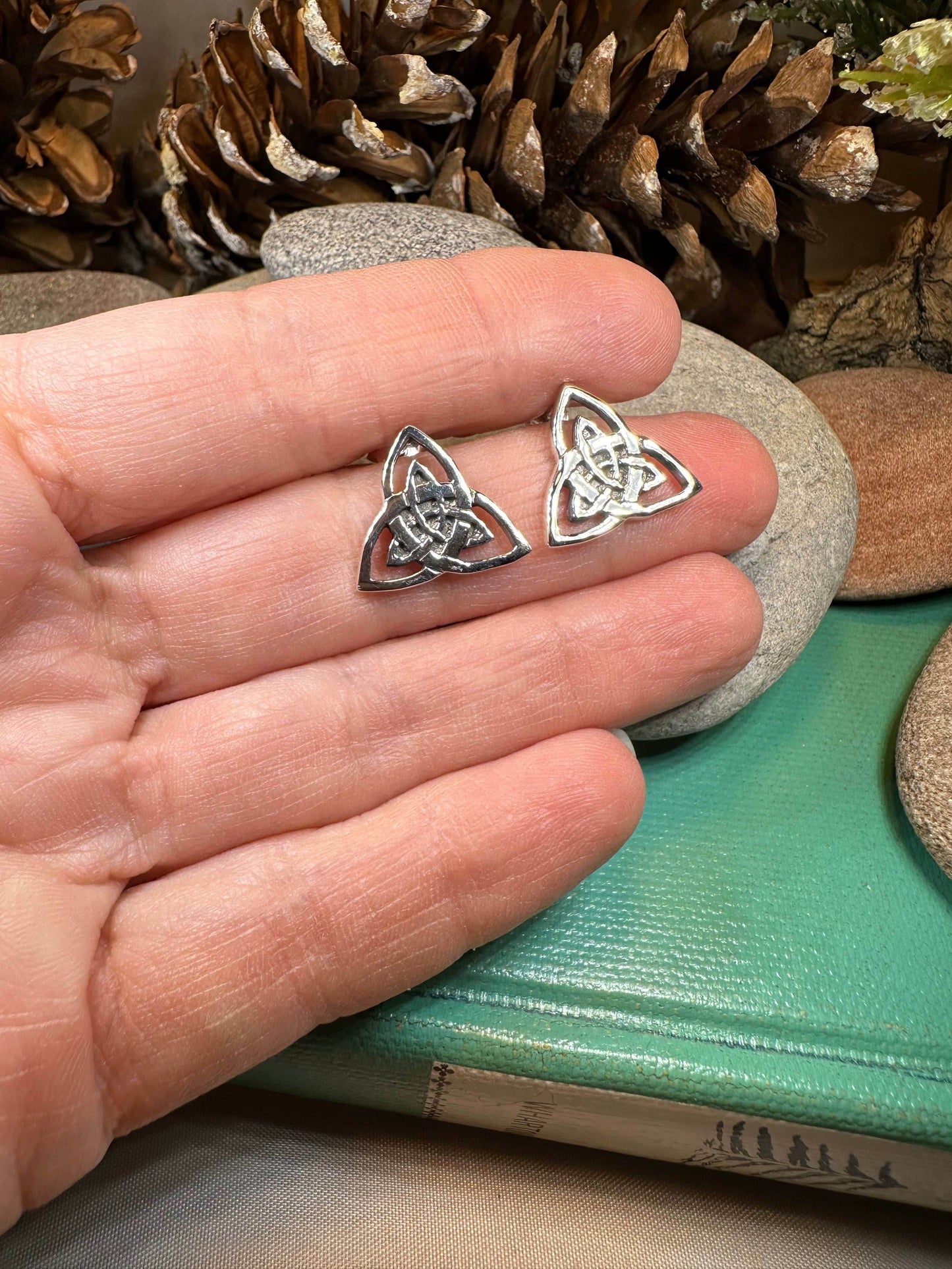 Linden Trinity Knot Post Earrings - 