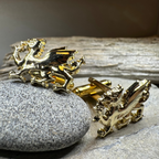 Golden Welsh Dragon Cuff Links