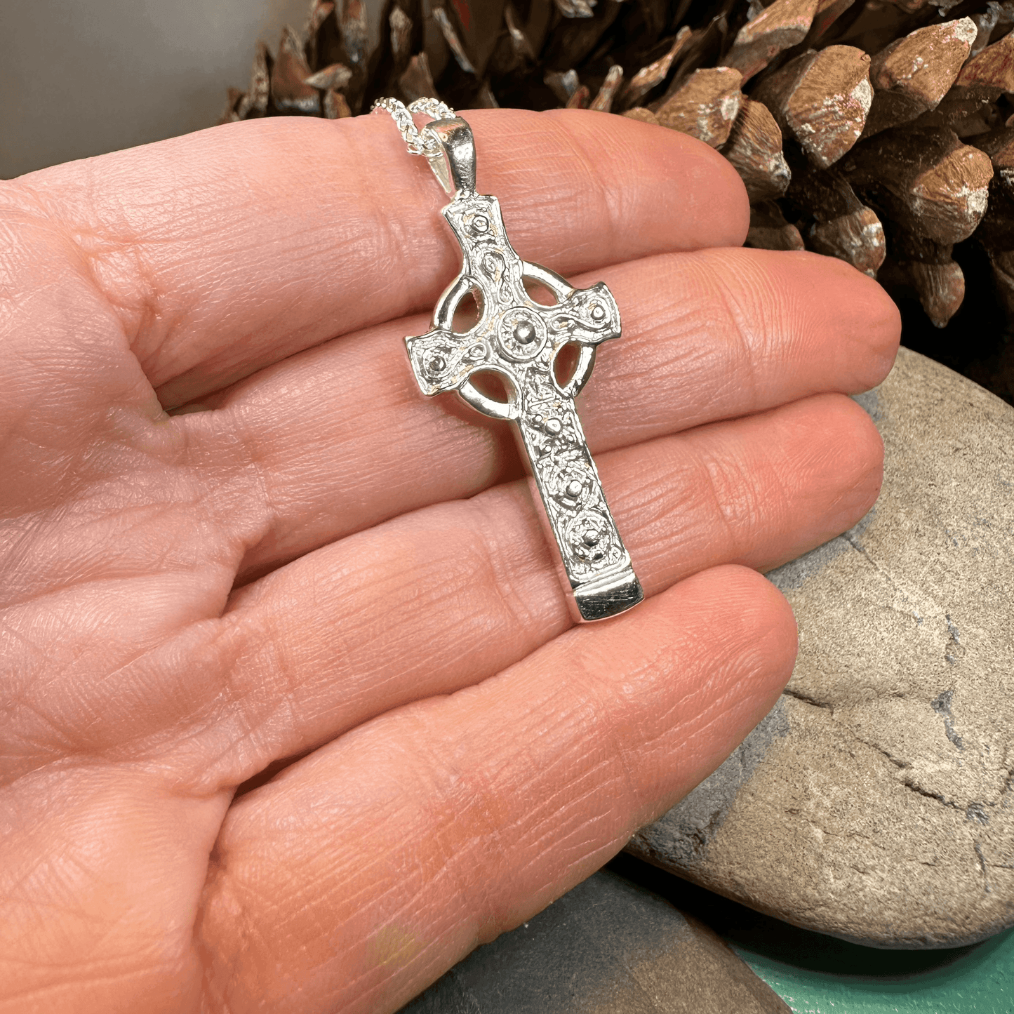 Kildalton Scottish Celtic Cross Necklace - 18