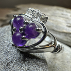 Eternity Amethyst Claddagh Ring