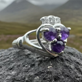 Eternity Amethyst Claddagh Ring