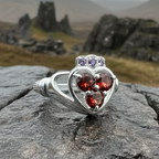 True Love Garnet Claddagh Ring