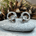 Cheerful Claddagh Earrings - Garnet