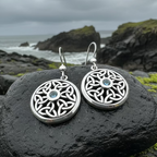 Blue Sky Trinity Knot Earrings