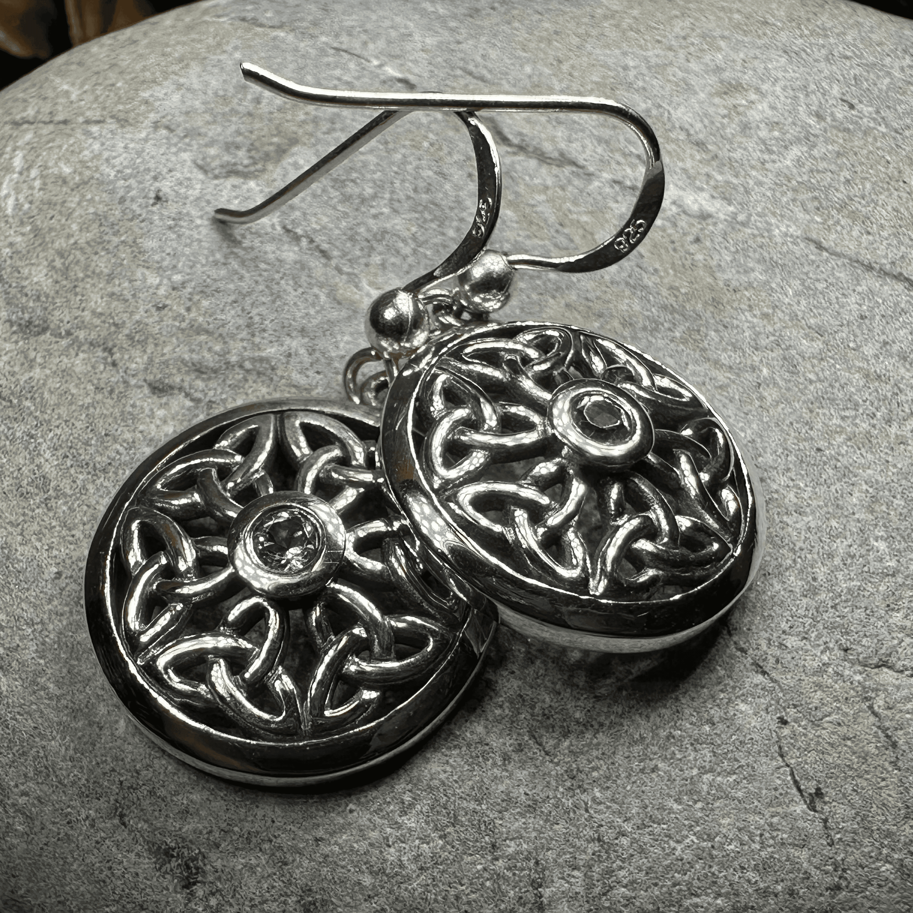Blue Sky Trinity Knot Earrings - 