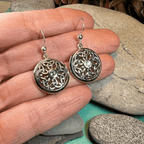 Blue Sky Trinity Knot Earrings - 