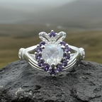 Adore Moonstone Claddagh Ring