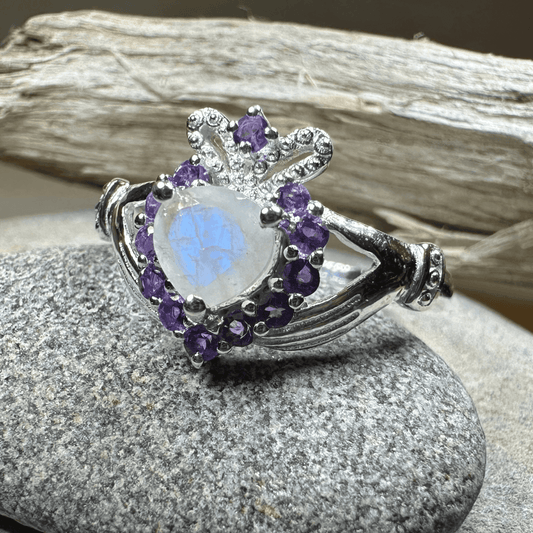 Adore Moonstone Claddagh Ring - 5