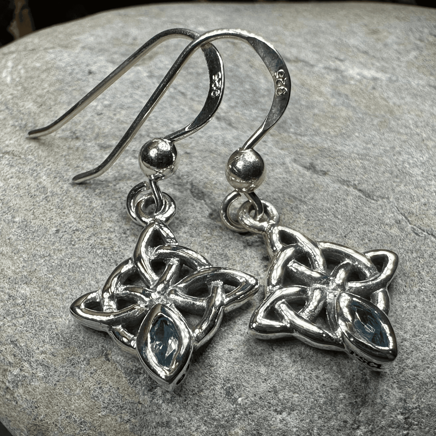 Arynne Celtic Knot Earrings - Topaz
