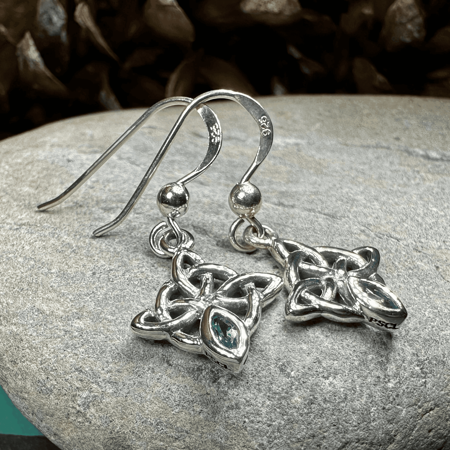 Arynne Celtic Knot Earrings - Amethyst