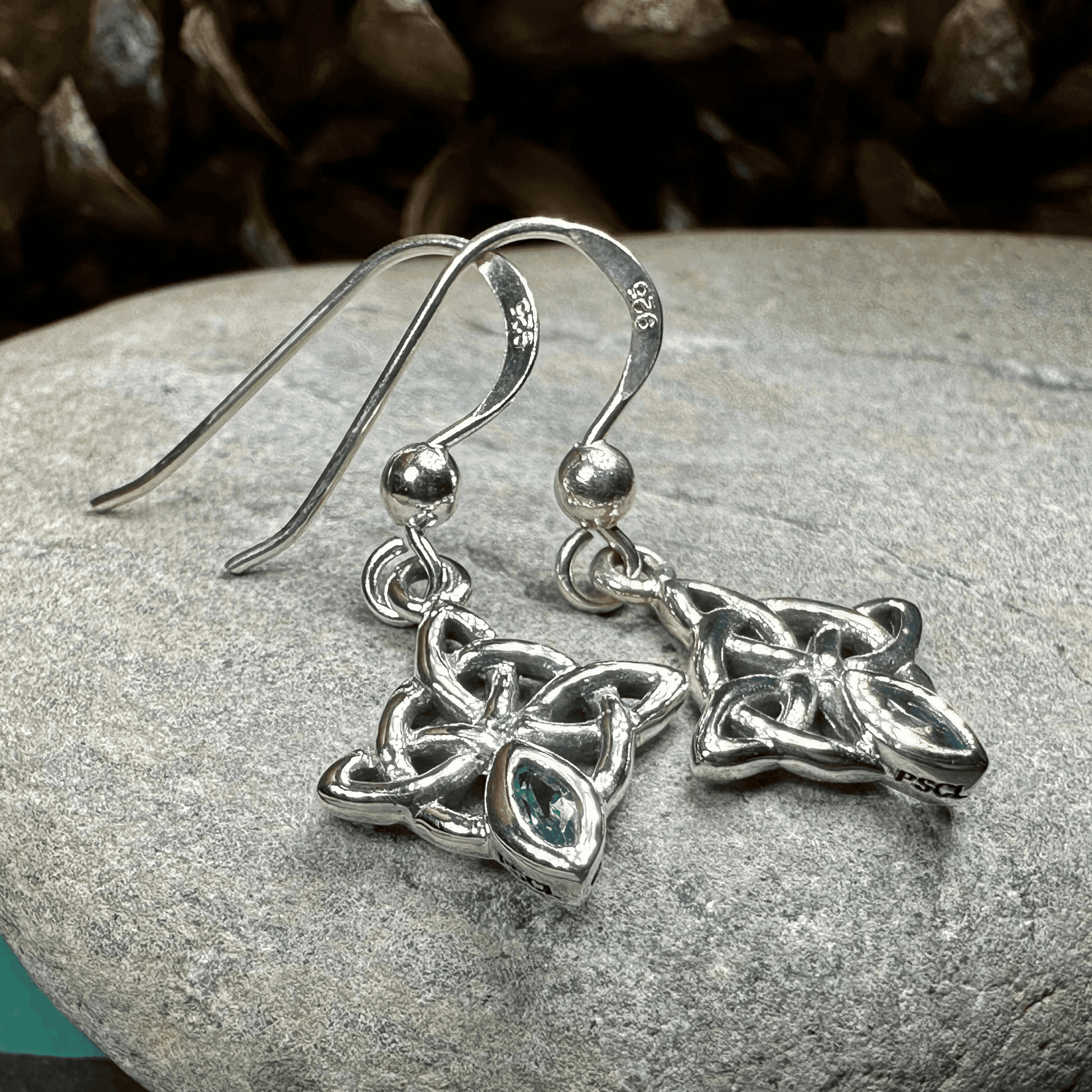Arynne Celtic Knot Earrings - Amethyst