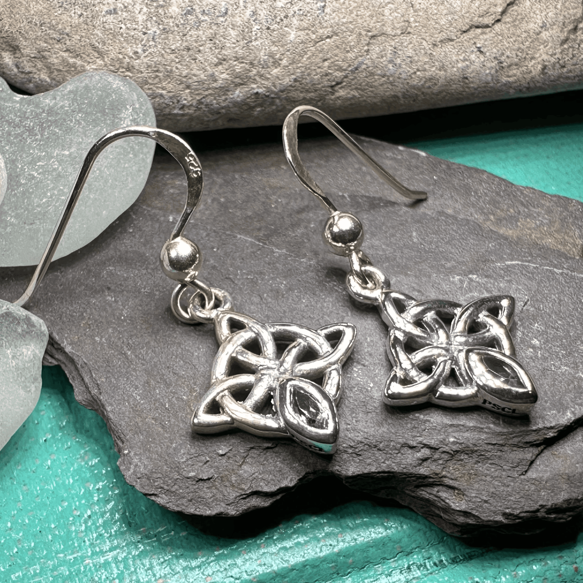 Arynne Celtic Knot Earrings - Amethyst