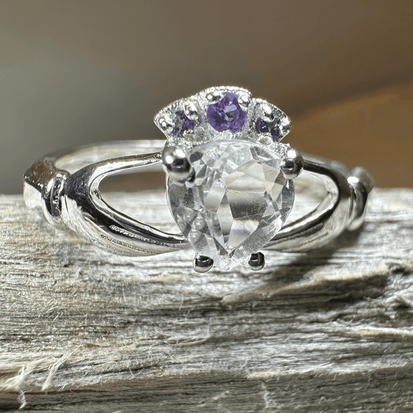 Ardor Moonstone Claddagh Ring - 5