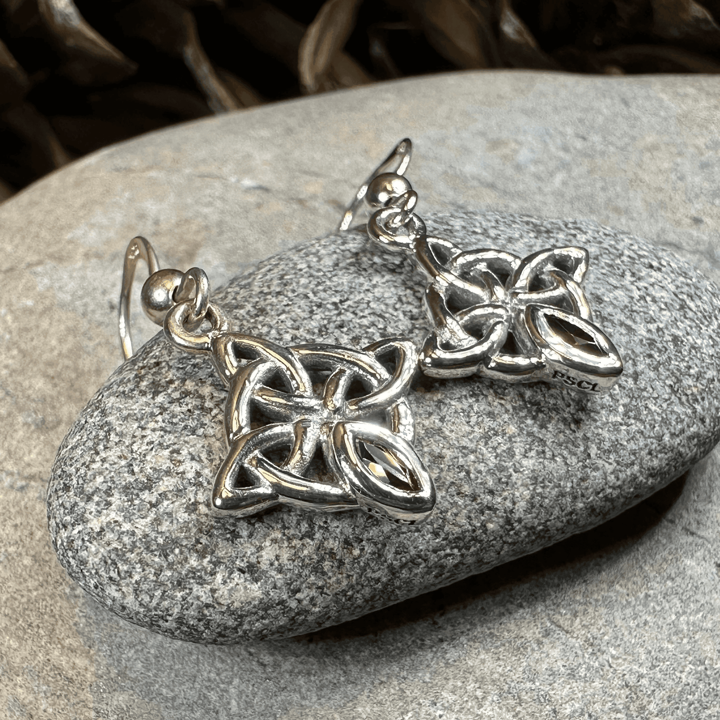 Arynne Celtic Knot Earrings - Amethyst
