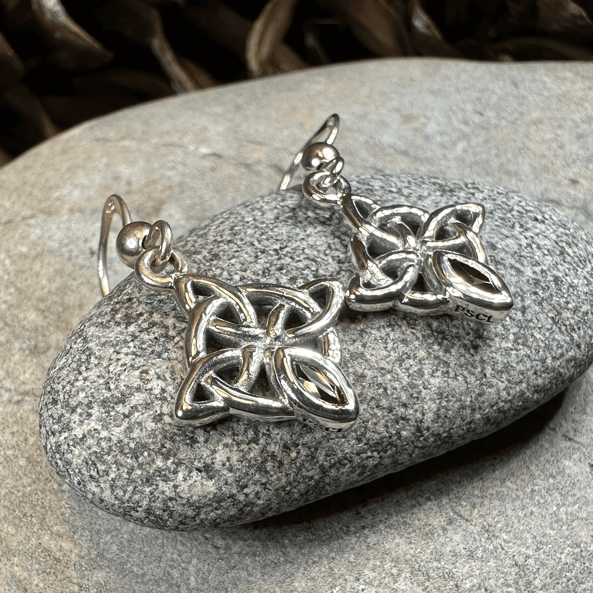 Arynne Celtic Knot Earrings - Amethyst