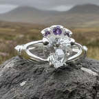 Ardor Moonstone Claddagh Ring
