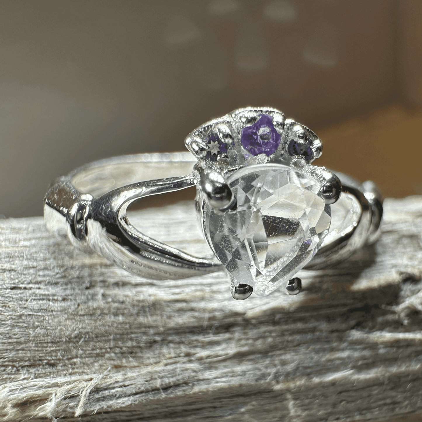 Ardor Moonstone Claddagh Ring - 5