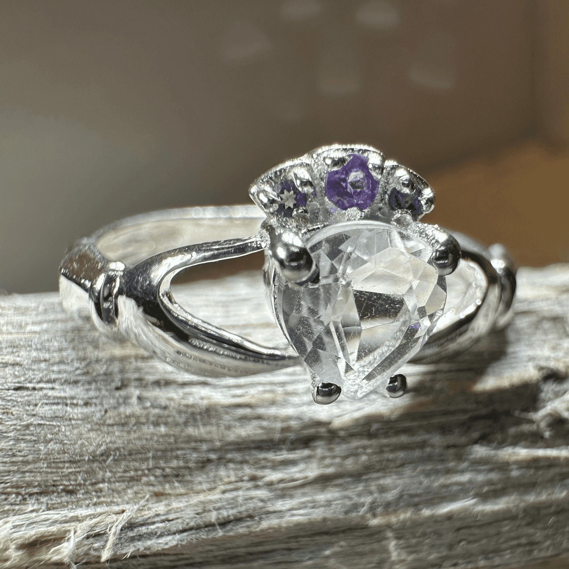 Ardor Moonstone Claddagh Ring - 5