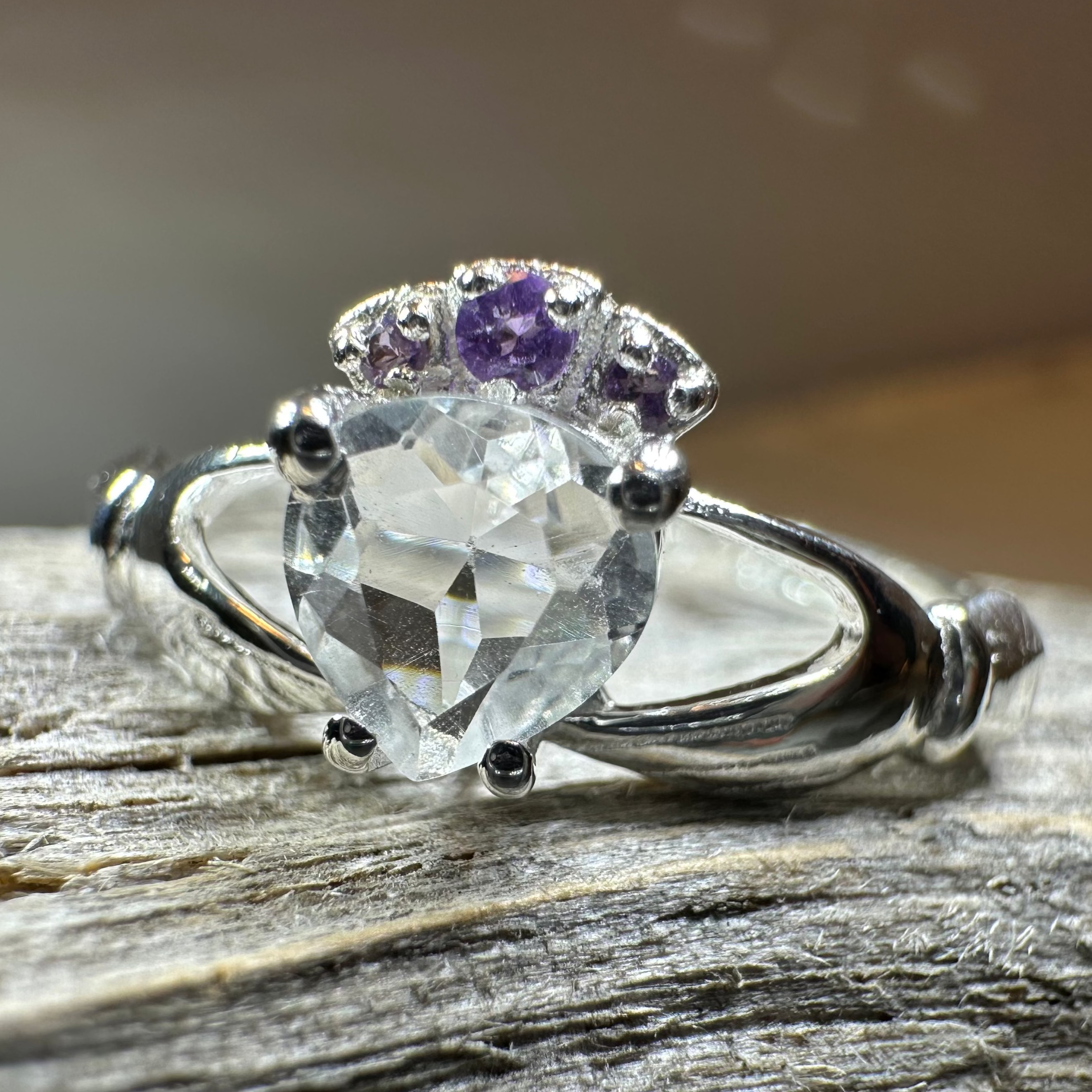 Ardor Moonstone Claddagh Ring