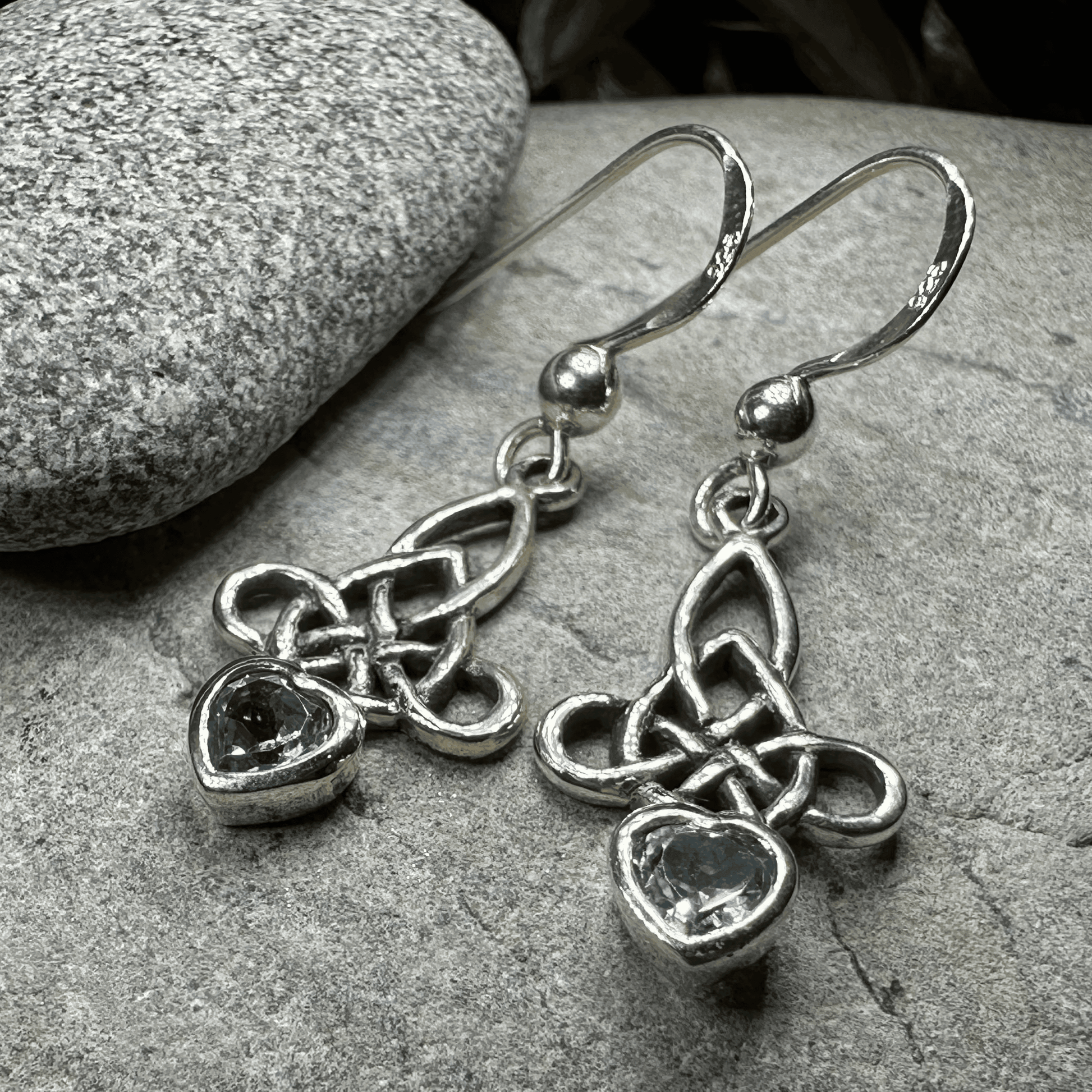 Brigid Celtic Knot Earrings - Amethyst