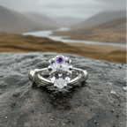Ardor Moonstone Claddagh Ring