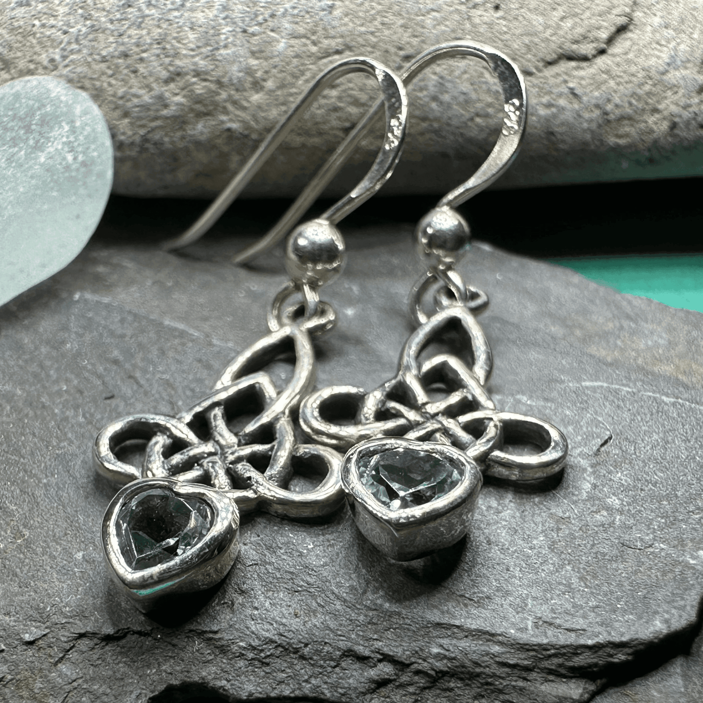 Brigid Celtic Knot Earrings - Topaz