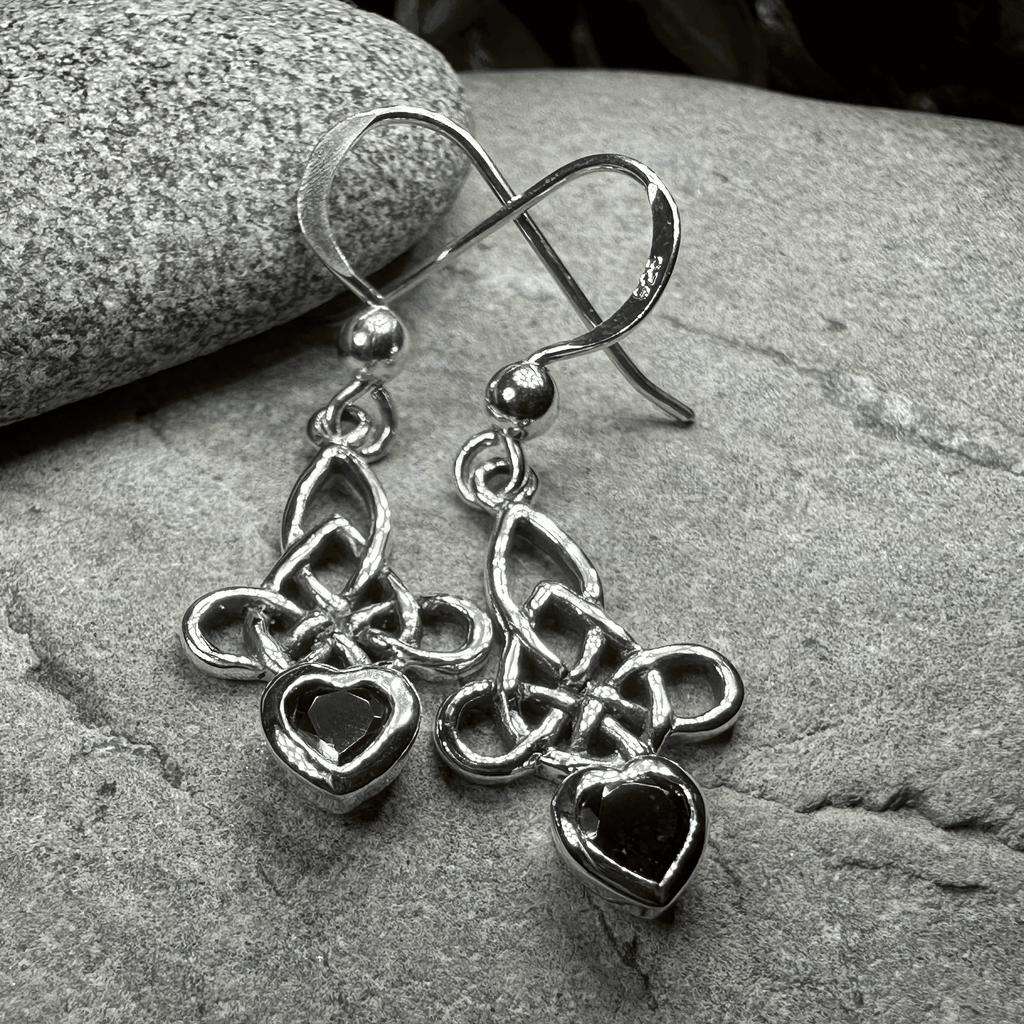 Brigid Celtic Knot Earrings - Amethyst
