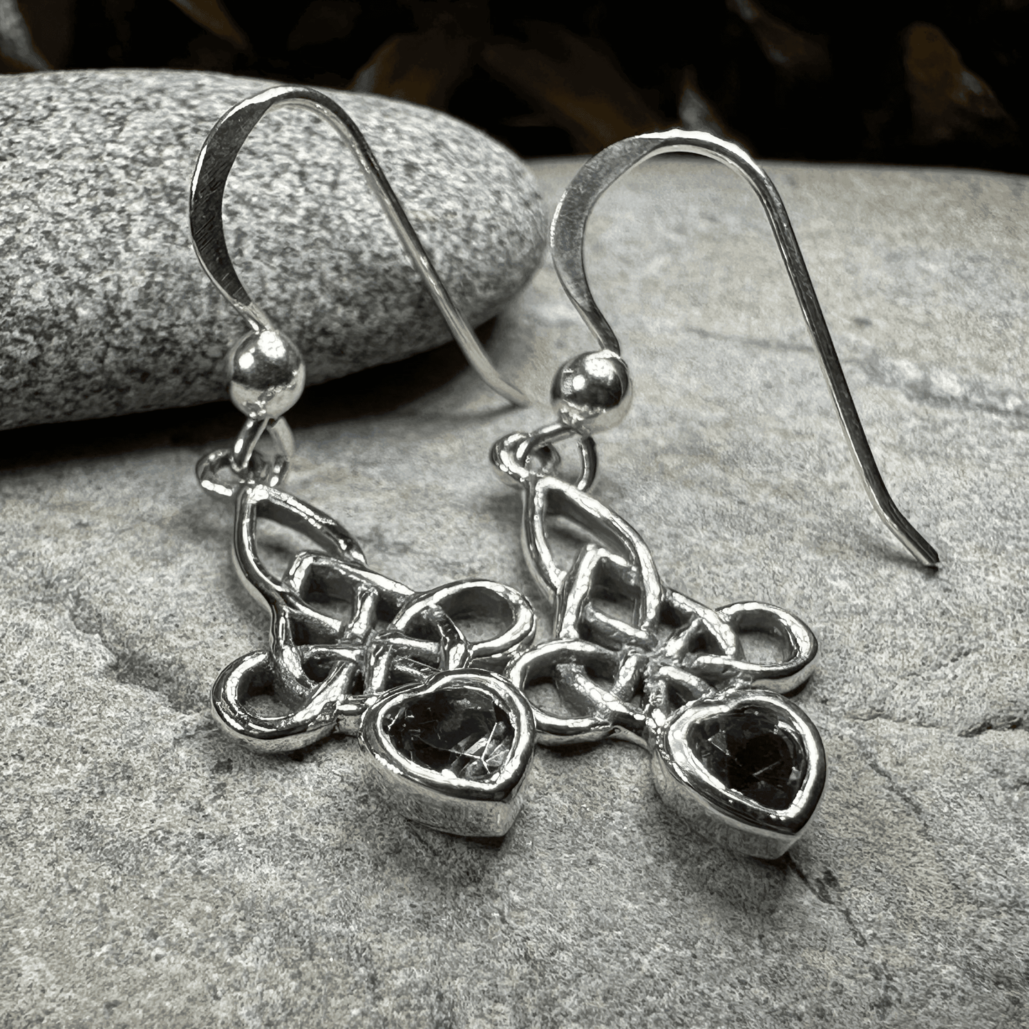 Brigid Celtic Knot Earrings - Amethyst