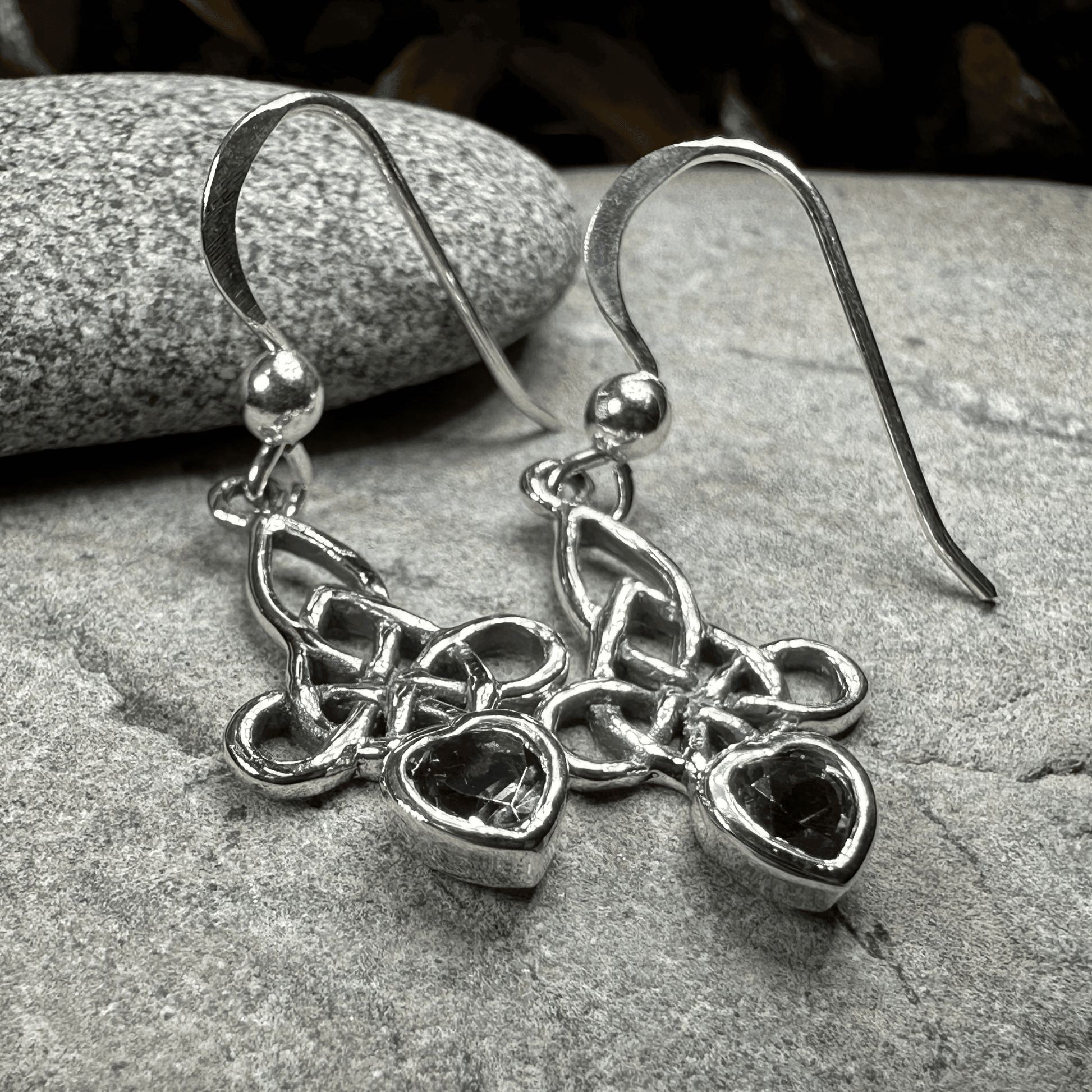 Brigid Celtic Knot Earrings - Amethyst