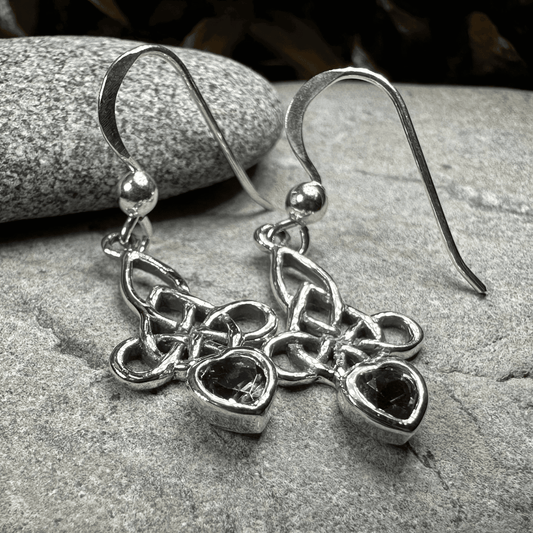 Brigid Celtic Knot Earrings - Amethyst