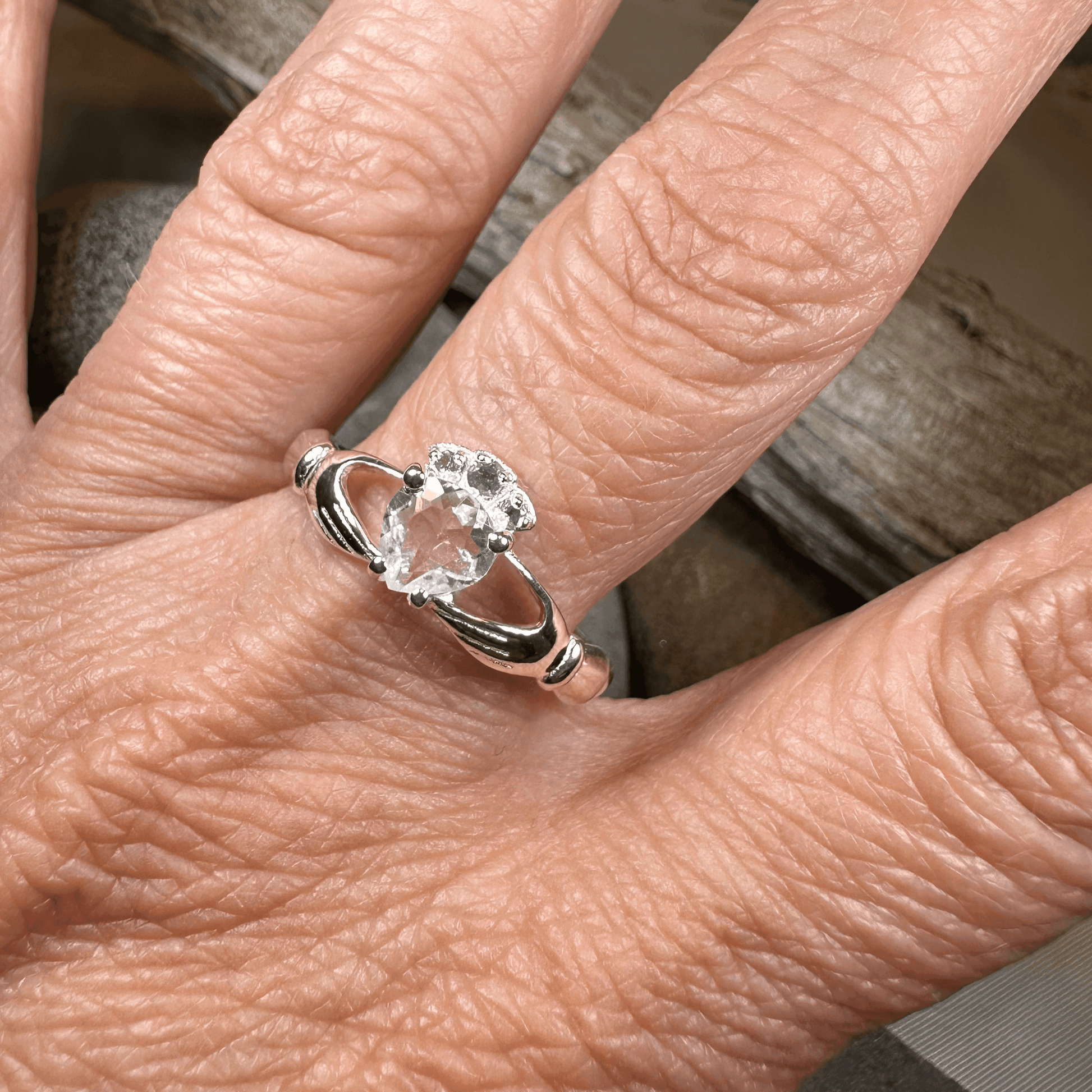 Ardor Moonstone Claddagh Ring - 5