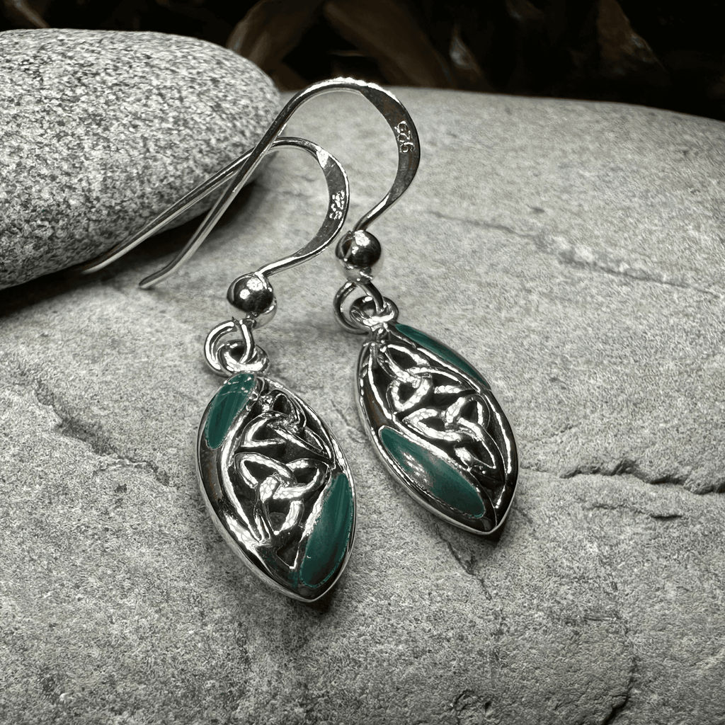 Tara Trinity Knot Earrings - Black