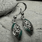 Tara Trinity Knot Earrings - Green