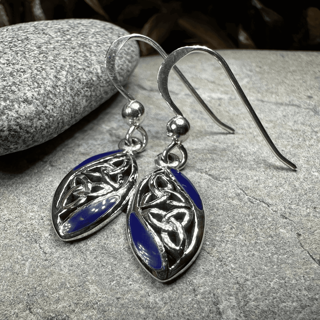 Tara Trinity Knot Earrings - Black