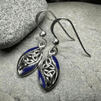 Tara Trinity Knot Earrings - Blue