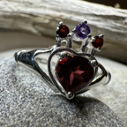 Royal Garnet Claddagh Ring