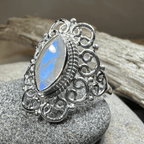 Orenda Celtic Spiral Moonstone Ring - 6