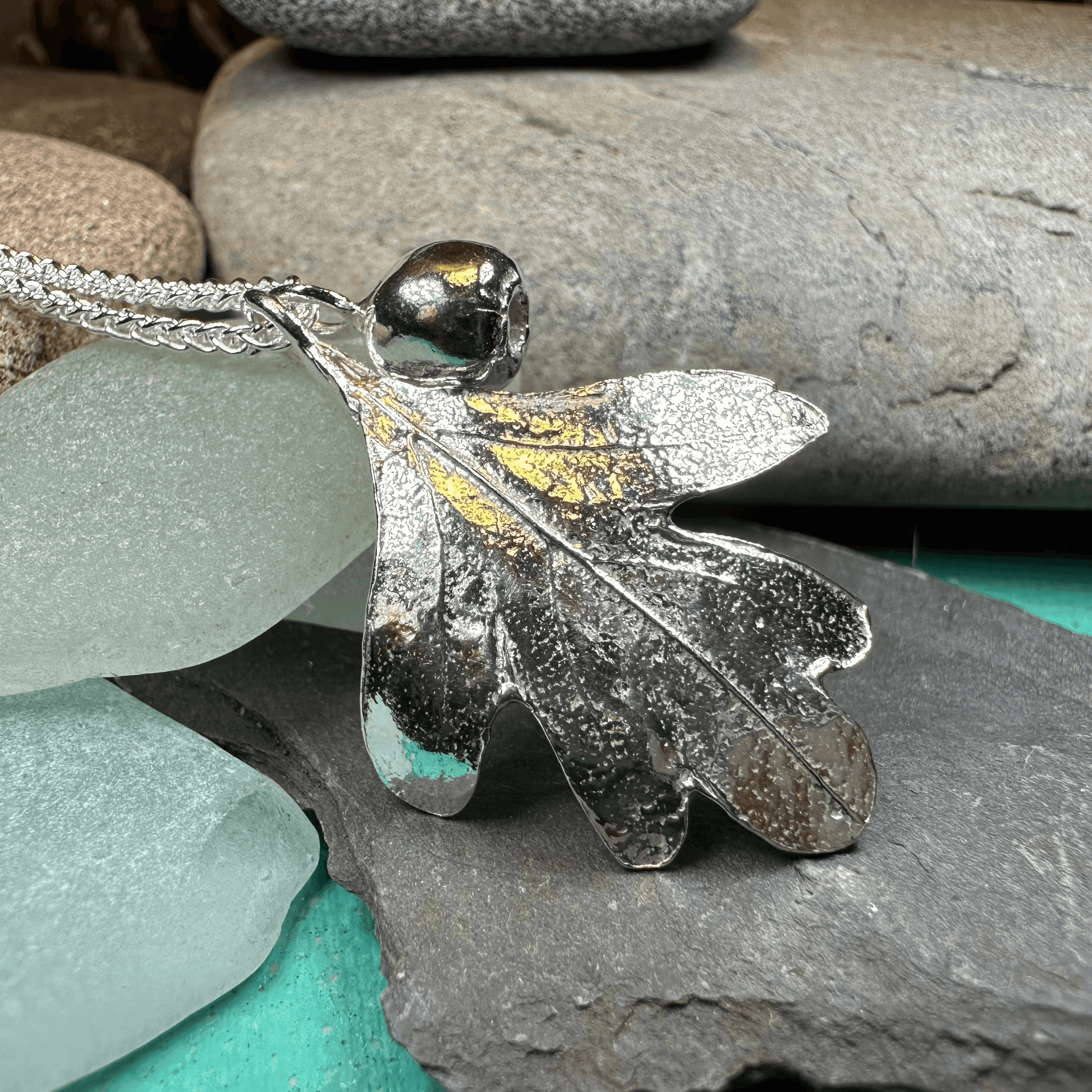 Fairy Tree Hawthorn Leaf Necklace - 18