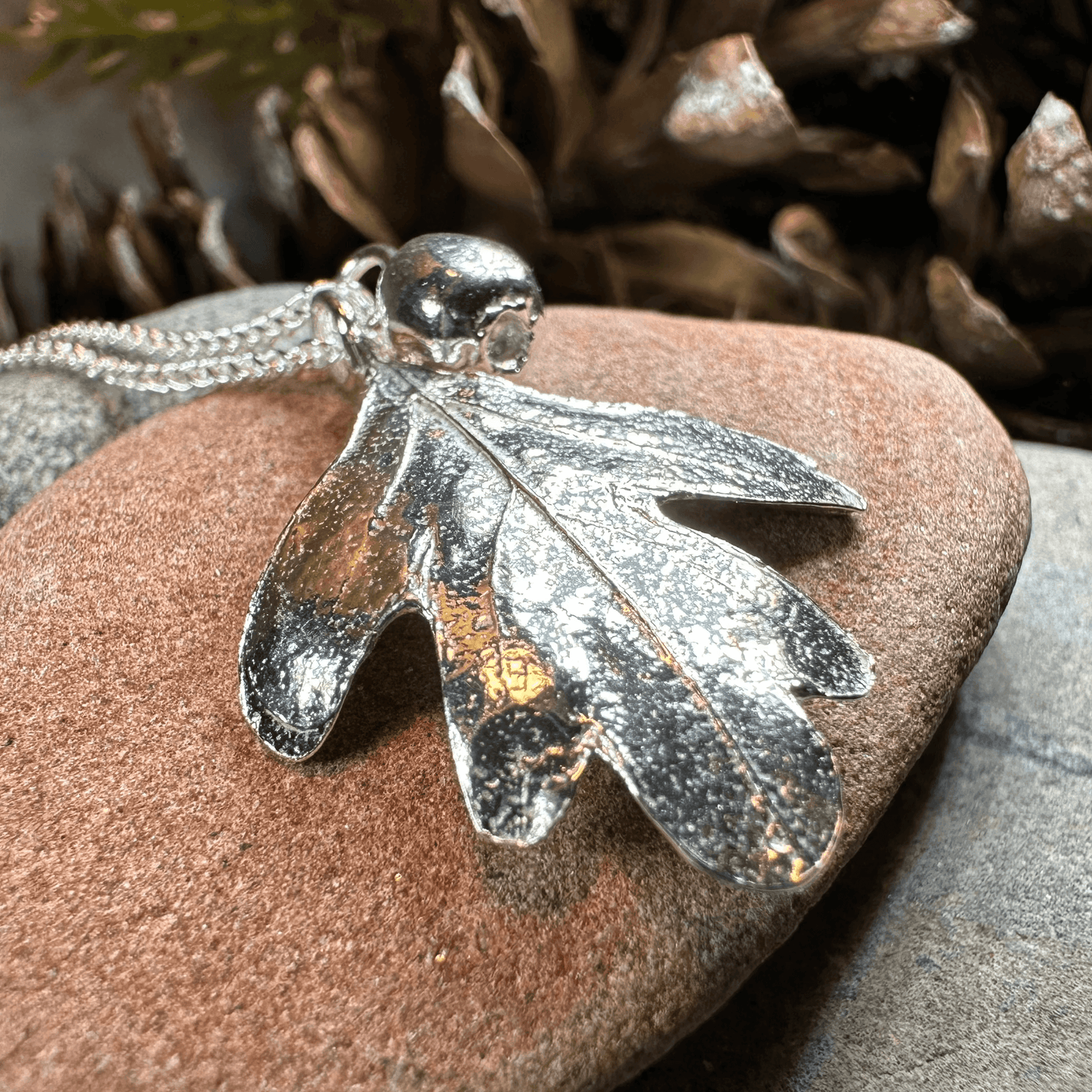 Fairy Tree Hawthorn Leaf Necklace - 18