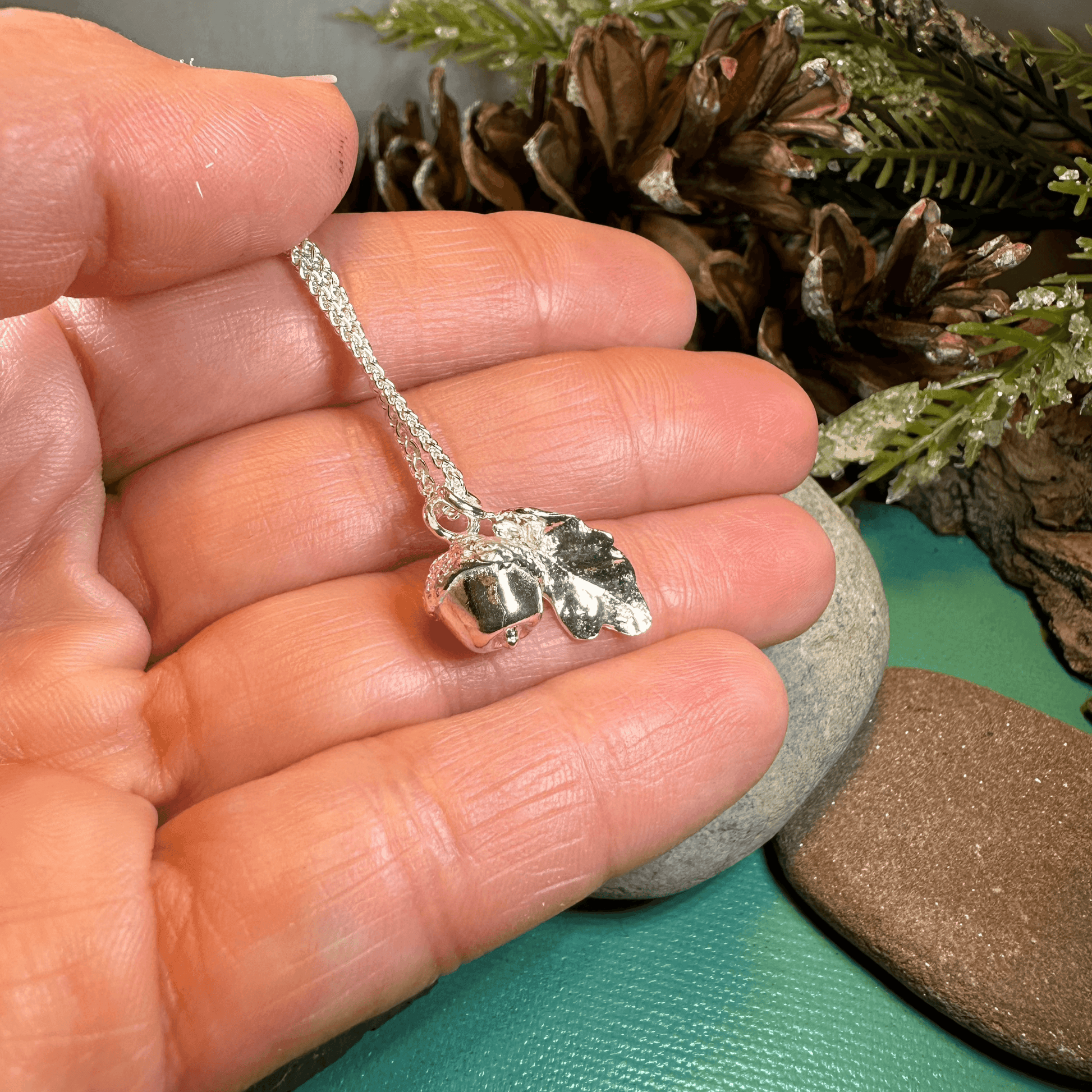 Oak Leaf & Acorn Necklace - 