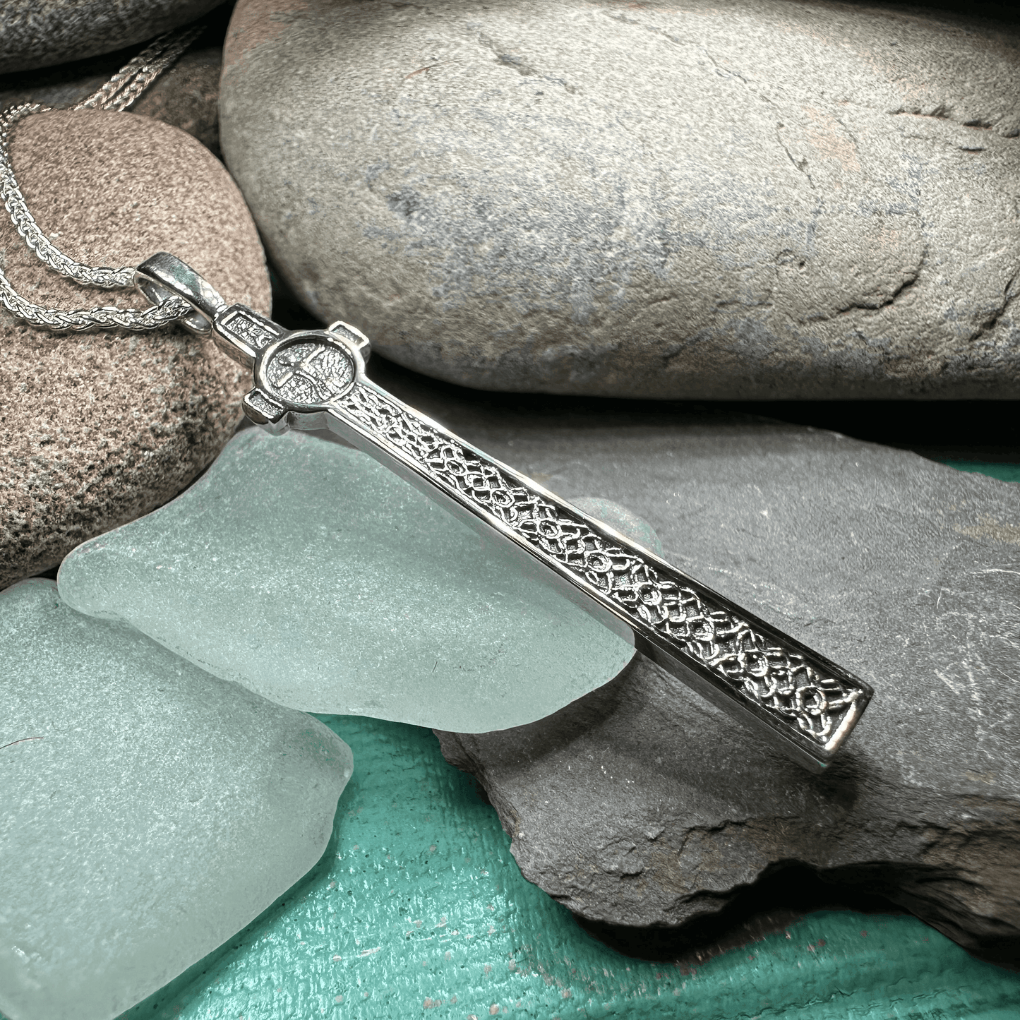 Scottish McLean's Celtic Cross Necklace - 18
