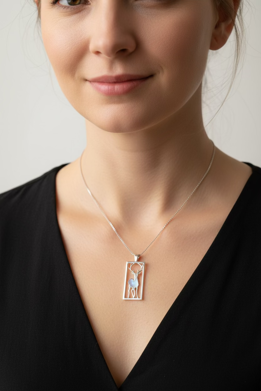 Serene Beauty of the Stag Necklace