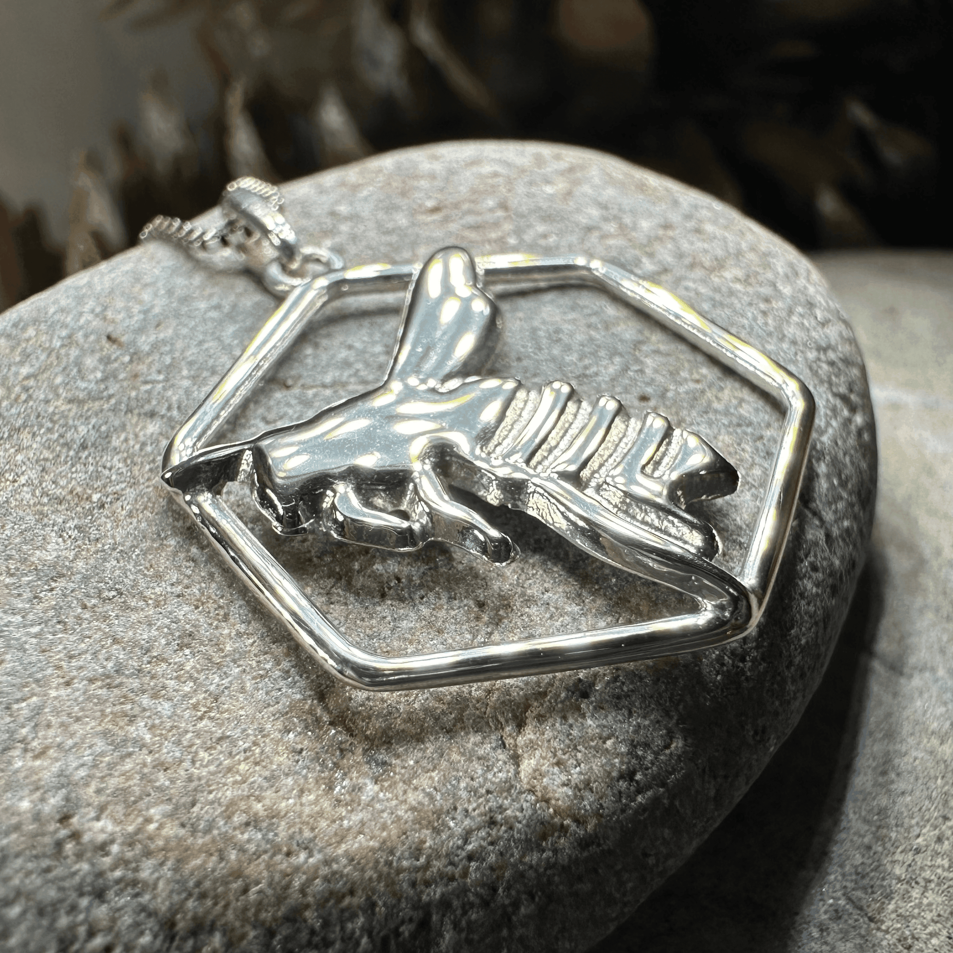 Honeycomb Bee Necklace - 18