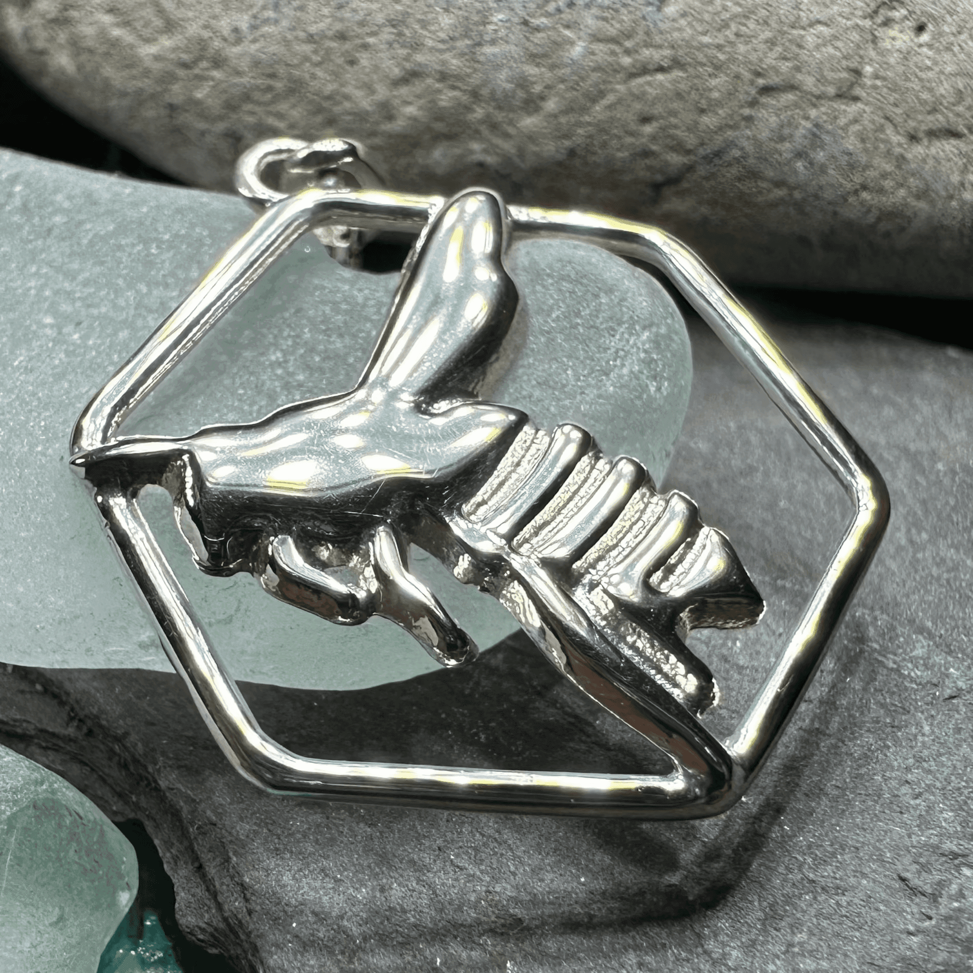 Honeycomb Bee Necklace - 18