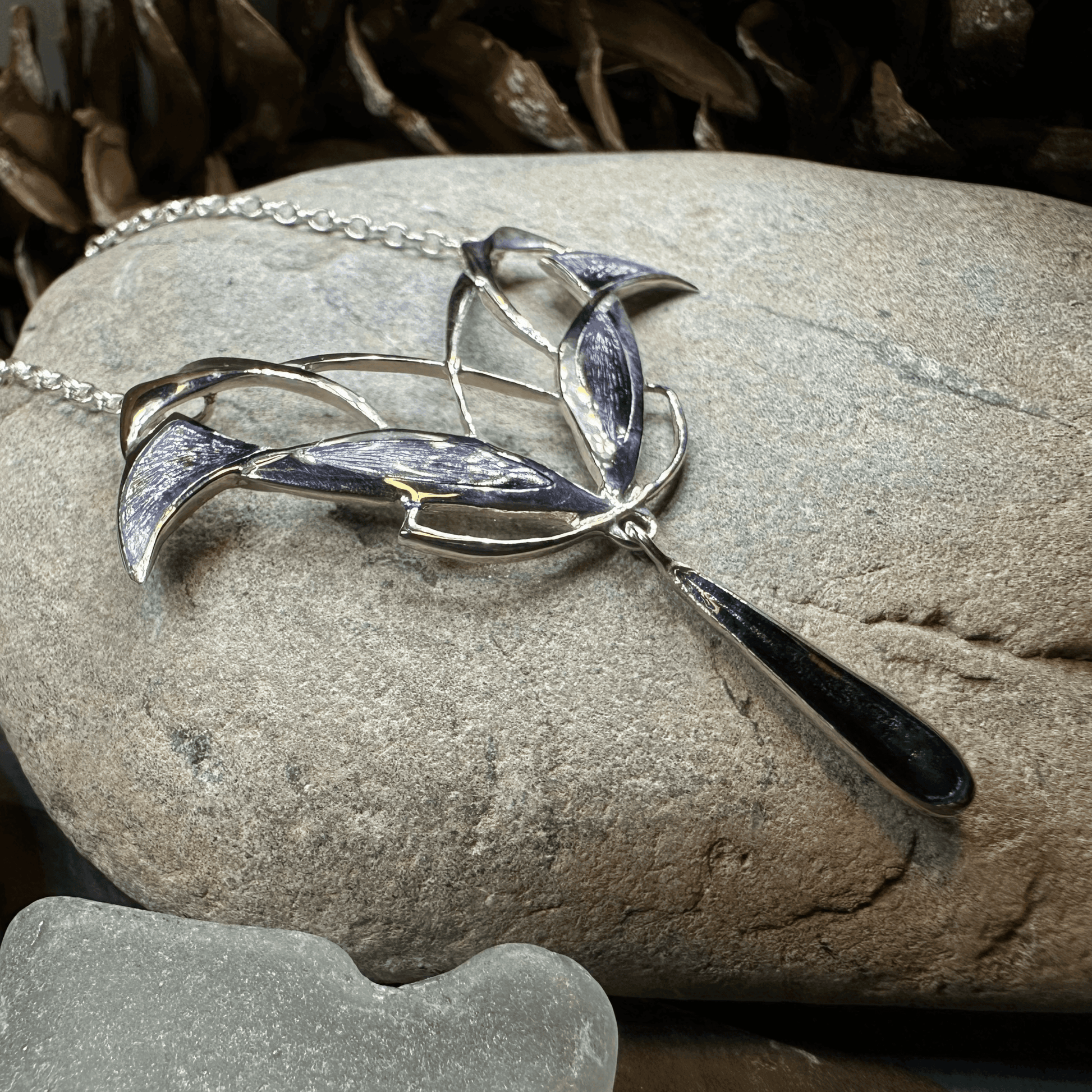 Dusty Purple Mackintosh Art Deco Necklace - Purple