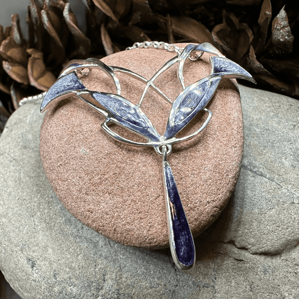Dusty Purple Mackintosh Art Deco Necklace - Purple