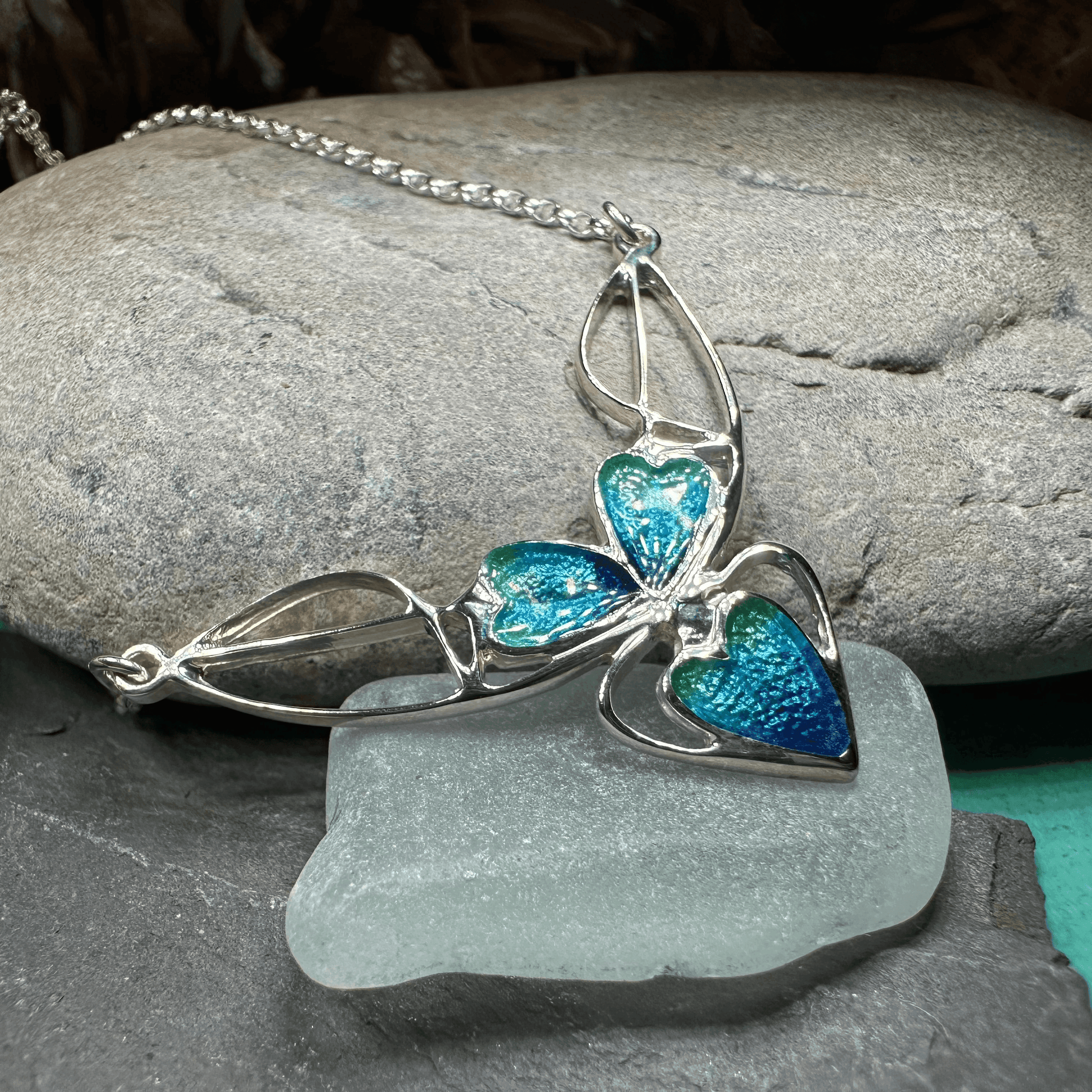 Mackintosh Blue Leaves Necklace - 