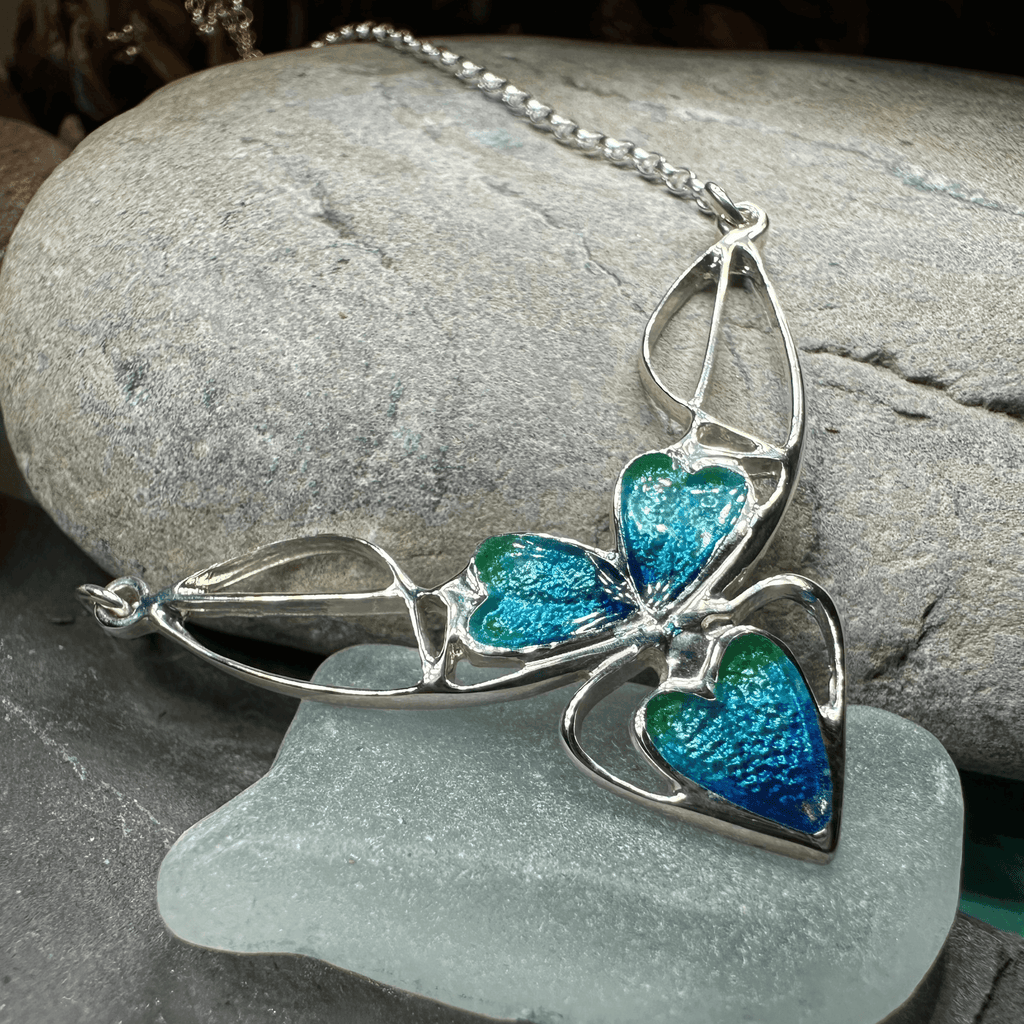 Mackintosh Blue Leaves Necklace - 