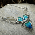 Mackintosh Blue Leaves Necklace - 